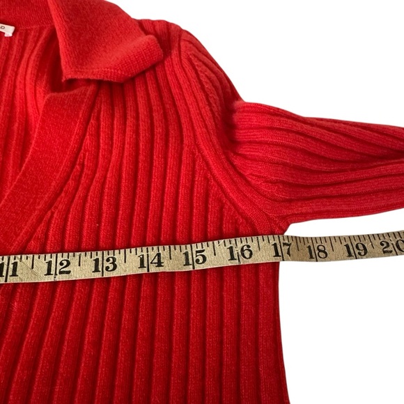 VERONICA BEARD LAZANA CASHMERE RED SWEATER SIZE SMALL - Picture 13 of 16